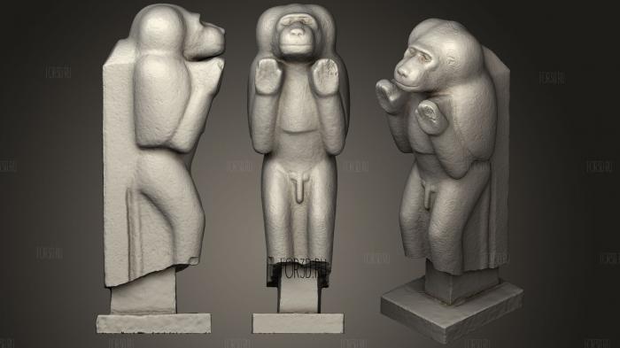 Baboon stl model for CNC